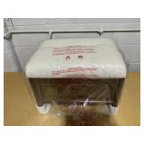 Woodspring Cane Base Ottoman Dark Walnut/Cream - Threshold Designed with Studio McGee