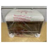 Woodspring Cane Base Ottoman Dark Walnut/Cream - Threshold Designed with Studio McGee