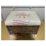 Woodspring Cane Base Ottoman Dark Walnut/Cream - Threshold Designed with Studio McGee