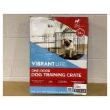 Vibrant Life Single-Door Folding Dog Crate with Divider