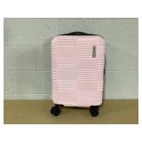 American Tourister 20 Inch NXT Checkered Hardside Carry On Spinner Suitcase