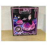 6V Pink Glow Bumper Car, Battery Powered Ride on for Children by Flybar, Ages 1.5+, 66lbs, 1mph