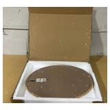 DecMode 20" x 28" Brown Wrapped Wall Mirror with Beaded Frame