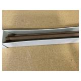 Carved Light Woodtone Ball Curtain Rod Natural - Threshold