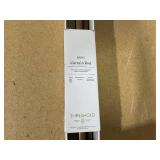 Carved Light Woodtone Ball Curtain Rod Natural - Threshold