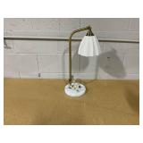 20.75" Fluted Ceramic Table Lamp with Marble Base - Hearth & Hand with Magnolia