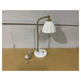 20.75" Fluted Ceramic Table Lamp with Marble Base - Hearth & Hand with Magnolia
