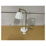 20.75" Fluted Ceramic Table Lamp with Marble Base - Hearth & Hand with Magnolia