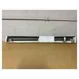 Dark Faux Wood Curtain Rod Nickel - Threshold