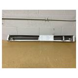 Dark Faux Wood Curtain Rod Nickel - Threshold