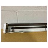 Dark Faux Wood Curtain Rod Nickel - Threshold