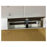 Dark Faux Wood Curtain Rod Nickel - Threshold