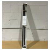 Dark Faux Wood Curtain Rod Nickel - Threshold