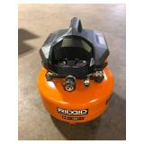 RIDGID 6 Gal. 150 PSI Portable Electric Oil-Free Jobsite Pancake Air Compressor with Dual Pressure Gauges and 2-Quick Couplers Customer Returns See Pictures