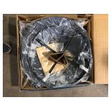 Hampton Bay Tipton 34.00 in. W Rubbed Bronze Steel Wood Outdoor Fire Pit with Screen and Poker Included  Customer Returns See Pictures