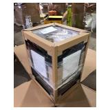 Glacier Bay 24 in. W x 21 in. D x 34 in. L Stainless Steel Laundry Sink with Faucet and Drawer Cabinet in Black  Customer Returns See Pictures