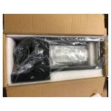 HKMGT 13.2 in. Black Motion Sensing Modern Porch Lights Outdoor Hardwired Wall Lantern Sconce with No Bulbs Included (1-Pack)   Customer Returns See Pictures