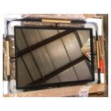 StyleWell Medium Rectangle Black & Gold Modern Accent Mirror (32 in. H x 24 in. W)  Customer Returns See Pictures