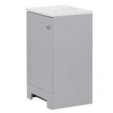 Glacier Bay 19 in. Single Sink Pearl Gray Bath Vanity with White Cultured Marble Top (Assembled) Customer Returns See Pictures