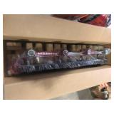 Hampton Bay Regan 29.13 in. 4-Light Espresso Bronze Vanity Light with Clear Glass Shades Customer Returns See Pictures