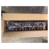 Hampton Bay Regan 29.13 in. 4-Light Espresso Bronze Vanity Light with Clear Glass Shades Customer Returns See Pictures