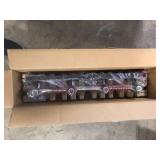 Hampton Bay Regan 29.13 in. 4-Light Espresso Bronze Vanity Light with Clear Glass Shades Customer Returns See Pictures