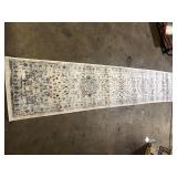 SAFAVIEH Charleston Ivory/Light Blue 2 ft. x 10 ft. Distressed Border Runner Rug Customer Returns See Pictures