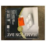 Hampton Bay Garfield 11 in. W x 2.42 in. H Integrated LED Brushed Aluminum Square Track Flush Mount Ceiling Light Customer Returns See Pictures