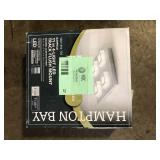 Hampton Bay Garfield 11 in. W x 2.42 in. H Integrated LED Brushed Aluminum Square Track Flush Mount Ceiling Light Customer Returns See Pictures