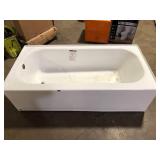 Bootz Industries Aloha 60 in. x 30 in. Soaking Bathtub with Left Drain in White Damaged  Customer Returns See Pictures