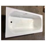 Bootz Industries Aloha 60 in. x 30 in. Soaking Bathtub with Left Drain in White Damaged  Customer Returns See Pictures