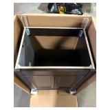 Glacier Bay Delridge 25 in. Single Sink Chocolate Bath Vanity (Assembled) Granite Top Not Included Customer Returns See Pictures