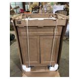 Glacier Bay Lyton 25 in. Single Sink Sand Bath Vanity with White Cultured Marble Top (Assembled)  Customer Returns See Pictures