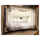 Glacier Bay Lyton 25 in. Single Sink Sand Bath Vanity with White Cultured Marble Top (Assembled)  Customer Returns See Pictures