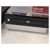 LG DVD/VHS Player with Remote Control and (3) Maxell High Grade T120 VHS Blank Tapes V194H