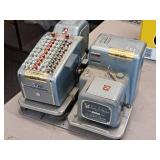 Lot of (2) Vintage The Hedman Company Check Processing Machines (with keys) - Royal Companion Sign-O-Meter and Dater