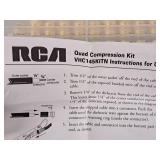 (2) RCA Quad Compression Kits VHC145KITN and (1) Parts Organizer with Extra Connectors