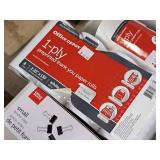 Office Depot Office Supplies - (1) 3-count 1-ply Bond Paper Rolls, (1) 8-count 1-ply Pre-Printe Thank You Paper Rolls, (1) box Small Binder Clips 144-ct