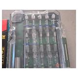 Craftsman Slotted Screwdriver 1/8"x4", Makita 3-Pack #3 Phillips Double-Ended Power Bits and Masterforce Driver Kit with Case