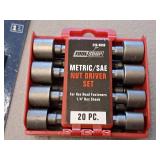 Bosch 1/4"x7/8" Impact Nut Driver Bit, ToolShop Metric/SAE Nut Driver Set 1/4" Hex Shank, 5-pcs Magnet Driver Screw Holder