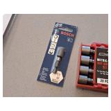 Bosch 1/4"x7/8" Impact Nut Driver Bit, ToolShop Metric/SAE Nut Driver Set 1/4" Hex Shank, 5-pcs Magnet Driver Screw Holder