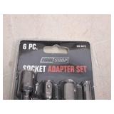 Tool Shop® Socket Adapter Set - 1/4", 3/8" and 1/2" drives - (3) Long, (3) Short, One of each 6-piece