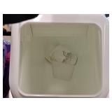 Plastic Assorted Storage Bins - (2) 6"x6"x10-1/2", (1) 22"x11"x19"