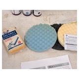 3-pack Compound/Buffing Foam Pads, (1) Tile Grout Scrubbing Sponge