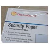 Lot of (1 Ream) Docuguard #24 Security Paper | 500 Sheets | Premier Medical Blue 8-1/2"x11"