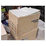 Lot of (2 Boxes) 1/2" Green Bar Stock Computer Paper - (1) 18lbs, (1) 3500 sheets 14-7/8"x8-1/2"
