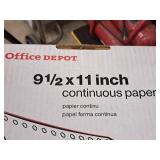 Lot of (1 Box) Office Depot Continuous Paper | 15lbs 9-1/2"x11"