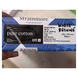 Lot of (1 Ream) Strathmore Pure Cotton Bright White Woven Resume Sheets | 500 Sheets 8-1/2"x11"
