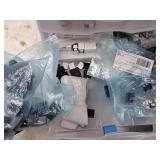 Plastic Parts Organizer Cabinet 3-drawer with Electronic Parts and Components - Capacitors, Relays