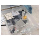 Plastic Parts Organizer Cabinet 3-drawer with Electronic Parts and Components - Capacitors, Relays